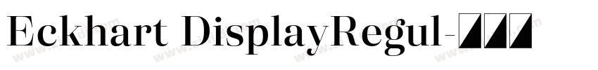 Eckhart DisplayRegul字体转换